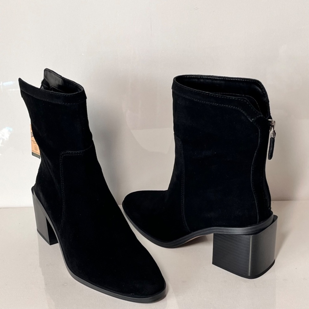Vince Camuto Kortimy Water-Repellent Suede Mid-Shaft Boots - Picture 2 of 8